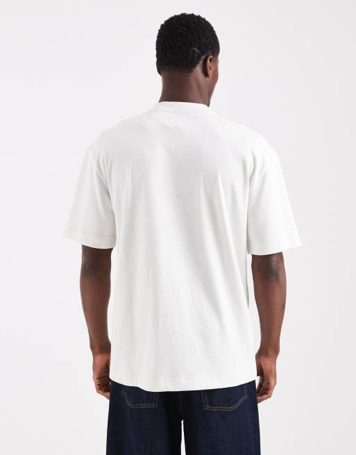 Hollister - T-shirt coupe carrée oversize à manches courtes et logo - Blanc, 3 de 5
