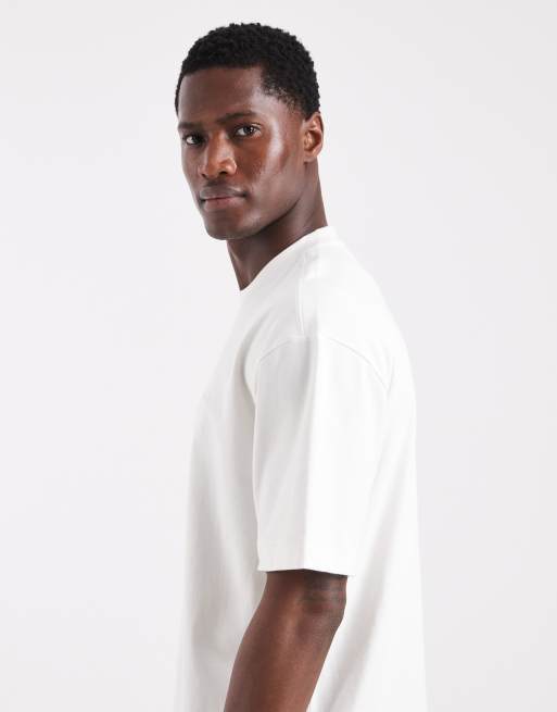 Hollister - T-shirt coupe carrée oversize à manches courtes et logo - Blanc, 4 de 5