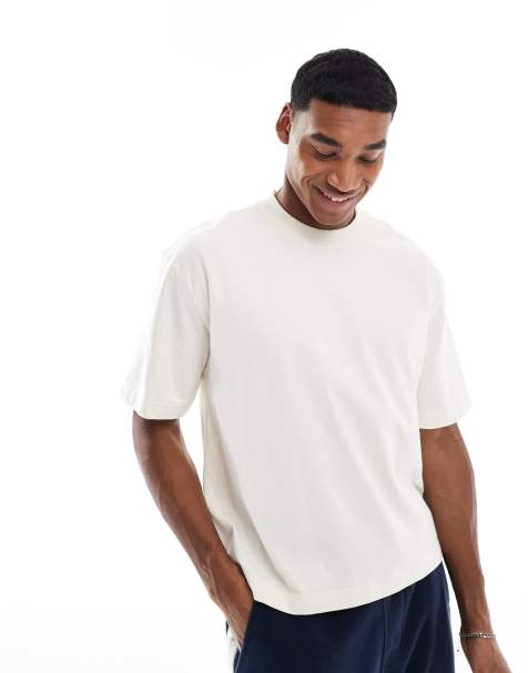 Hollister - T-shirt court coupe carrée à coutures apparentes - Beige - view 1