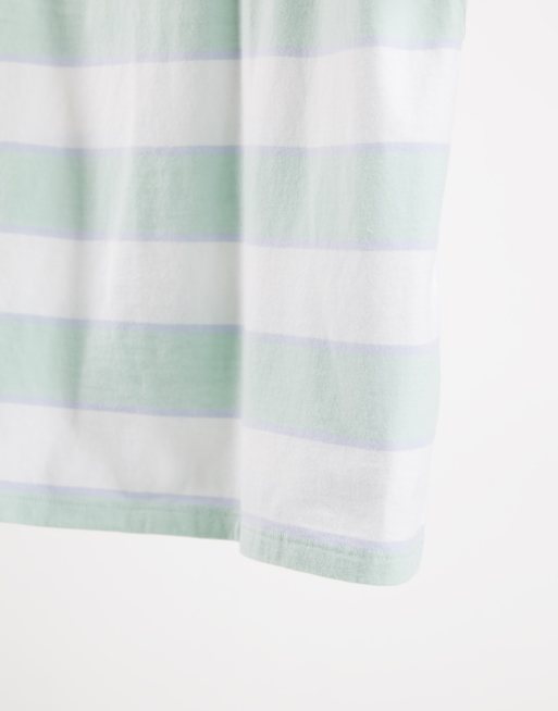 Hollister - T-shirt crop top à rayures - Vert, 3 de 4