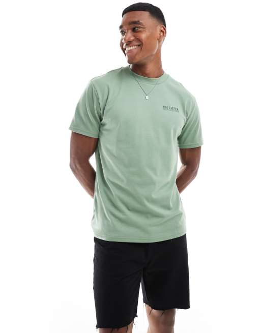 Hollister - T-shirt décontracté à petit logo - Vert clair