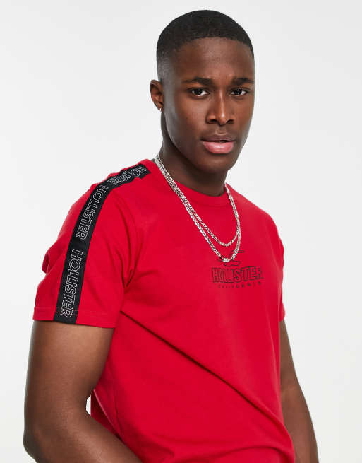 Hollister T shirt effet degrade Rouge ASOS
