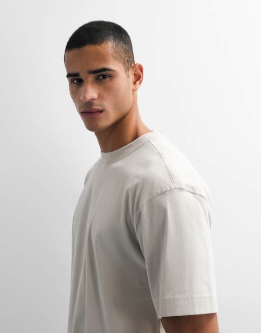 Hollister - T-shirt épais coupe carrée - Beige, 5 de 7