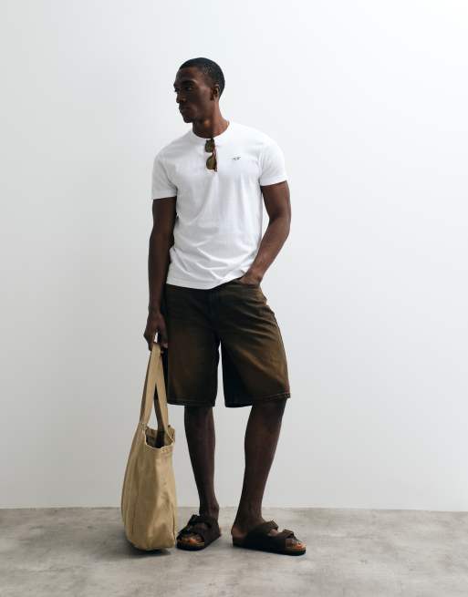 Hollister - T-shirt girocollo slim con logo bianca, 2 di 5