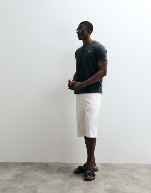 Hollister - T-shirt girocollo slim nera con logo, 2 di 5