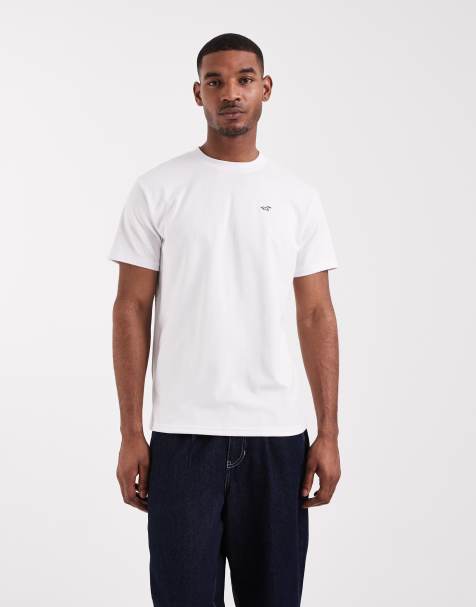 Hollister - T-shirt i hvid med ikonisk logo - view 1