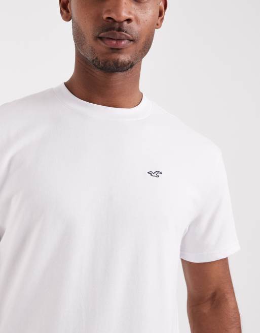 Hollister - T-shirt i hvid med ikonisk logo, 3 af 5