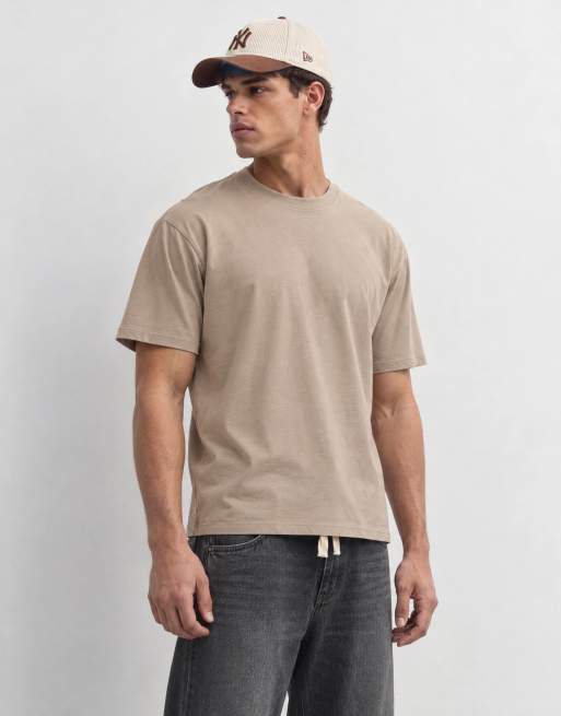 Hollister t-shirt i ljusbrun med relaxed passform, 6 av 10