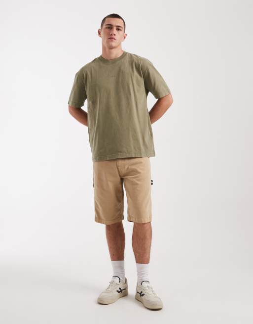 Hollister – T-Shirt in Grün mit haptischem Logo auf der Brust, 2 von 5