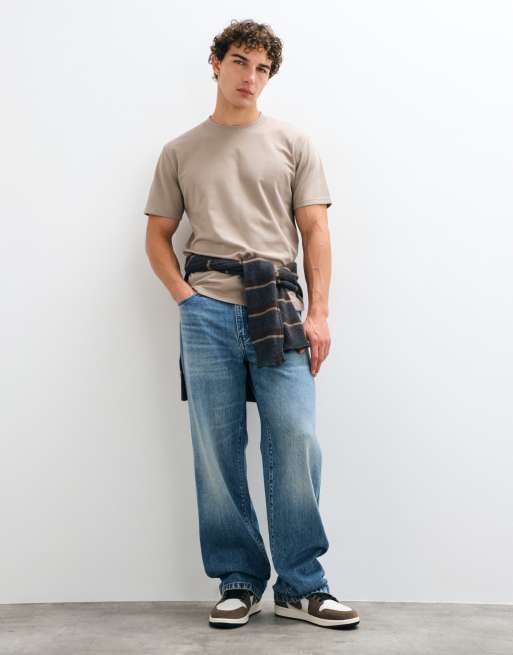 Hollister T-Shirt in lockerer Passform in Hellbraun, 2 von 5