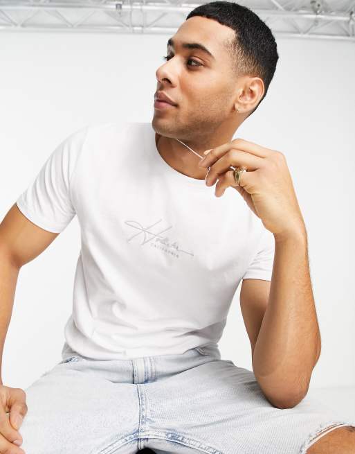Hollister – T-Shirt in Weiß mit Logo