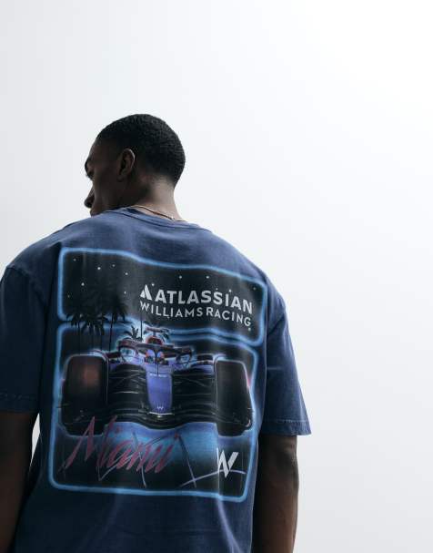 Hollister - T-shirt met grafische racingprint in blauw - view 1