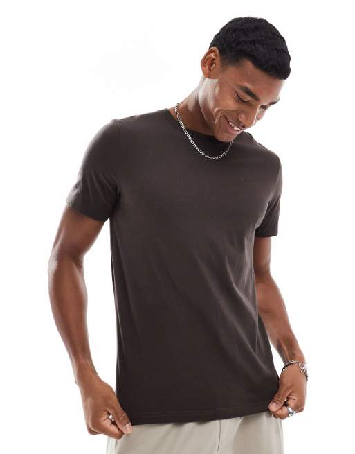 Hollister - T-shirt met icoonlogo in chocoladebruin
