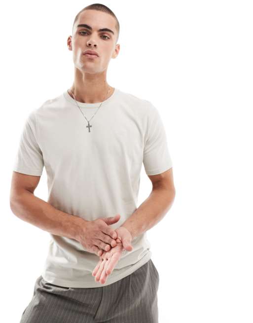 Hollister - T-shirt met icoonlogo in crème