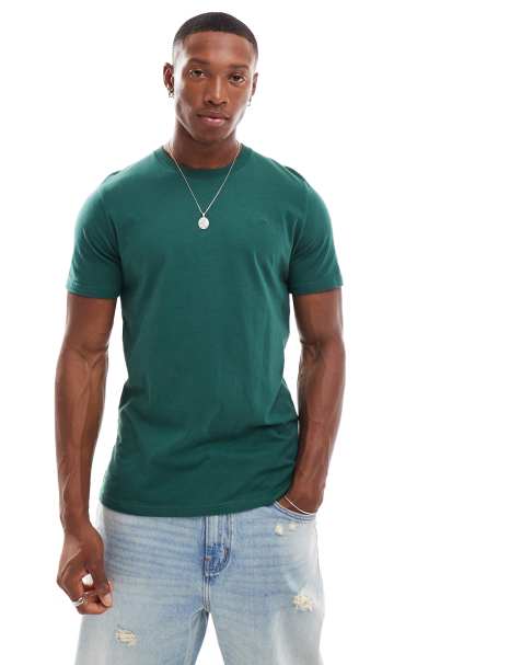Hollister - T-shirt met icoonlogo in middengroen - view 1