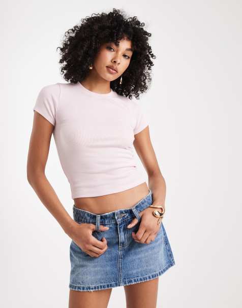 Hollister - T-shirt met korte mouwen en ronde hals in lila - view 1