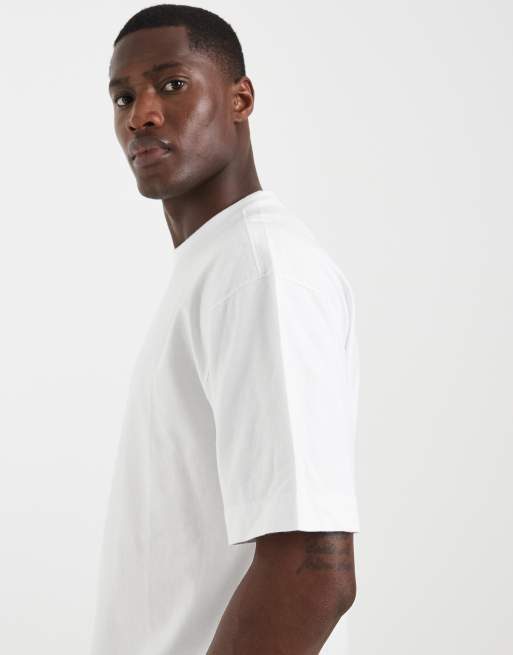 Hollister - T-shirt met logo op de borst in wit, 5 van 5