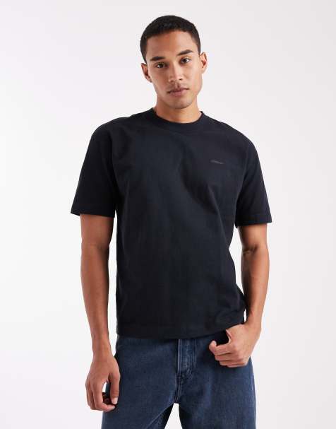 Hollister - T-shirt oversize coupe carrée à manches courtes et petit logo - Noir - view 1