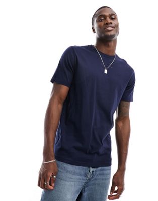 Hollister icon logo crew neck t-shirt in navy - ASOS Price Checker