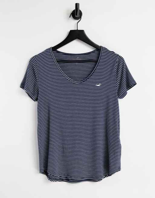 Hollister t shirt rayé store