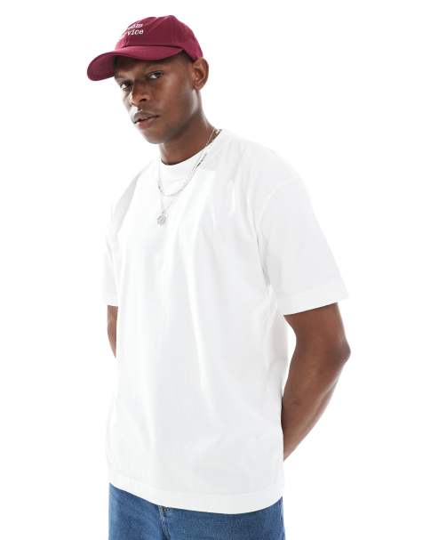 Hollister - T-shirt squadrata bianca a maniche corte - view 1