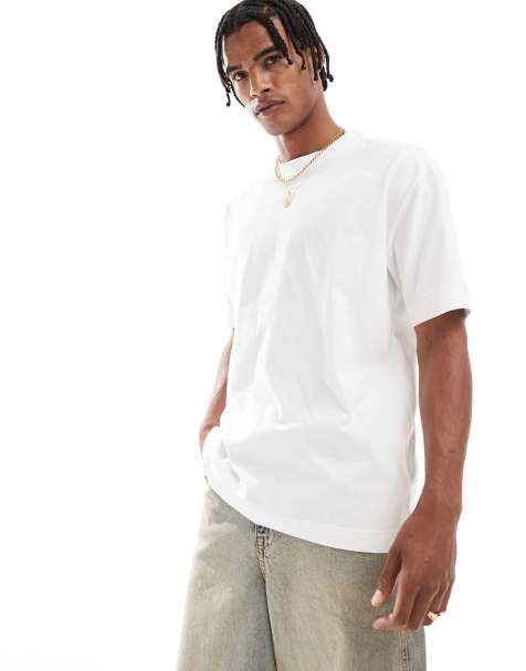 Hollister - T-shirt squadrata bianco slavato - view 1