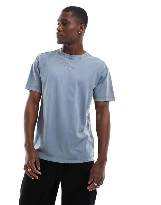 Hollister T shirt vestibilita comoda blu slavato ASOS