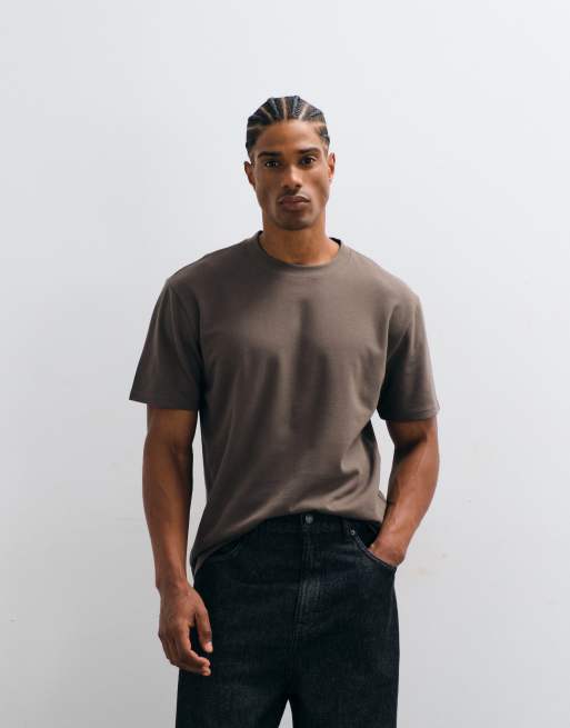 Hollister - T-shirt vestibilità comoda marrone, 5 di 5