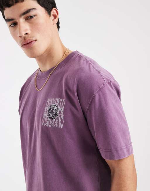 Hollister - T-shirt viola con grafica sul retro, 3 di 5