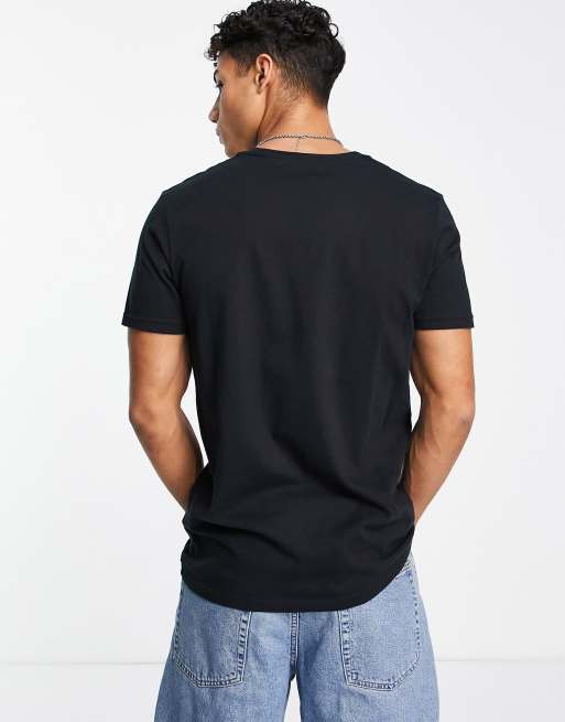 Hollister t shirt with box logo in black