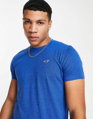 Hollister - T-shirt slim indispensable à logo - Bleu marine