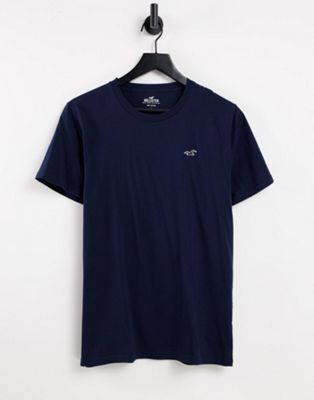 Hollister t-shirt with logo in navy