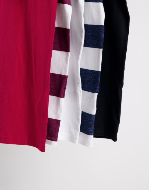 Hollister – T-shirtar i olika färger med logga i mitten, 5-pack, 4 av 4
