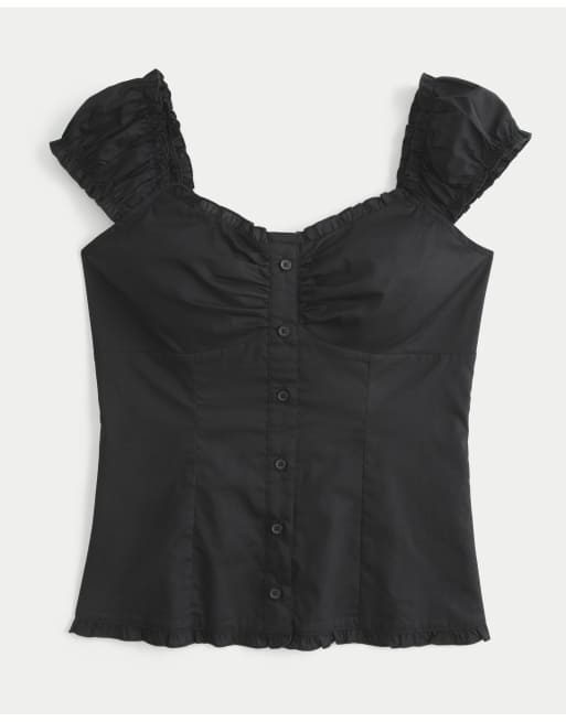 Hollister talia top in black, 4 of 4