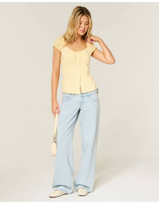 Hollister talia top in yellow floral, 2 of 4