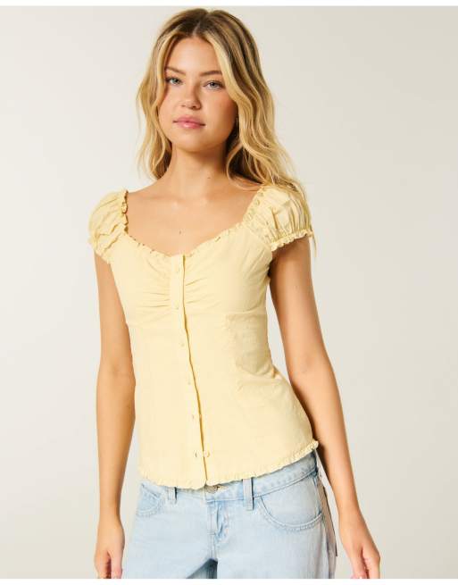 Hollister talia top in yellow