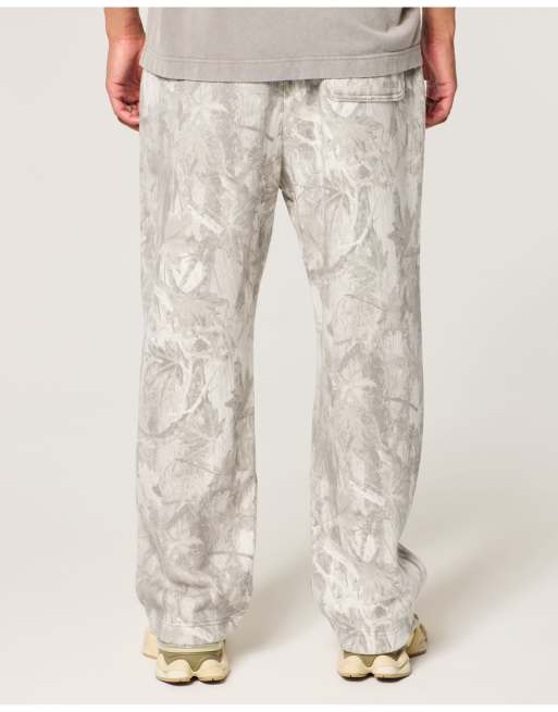 Hollister tall feel good baggy sweatpants in cream camo, 3 of 4
