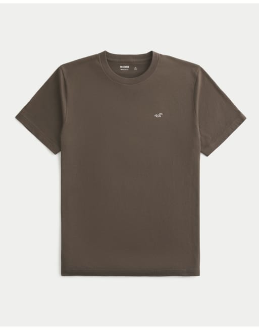 Hollister Tall must-have cotton icon tee in brown, 4 of 4