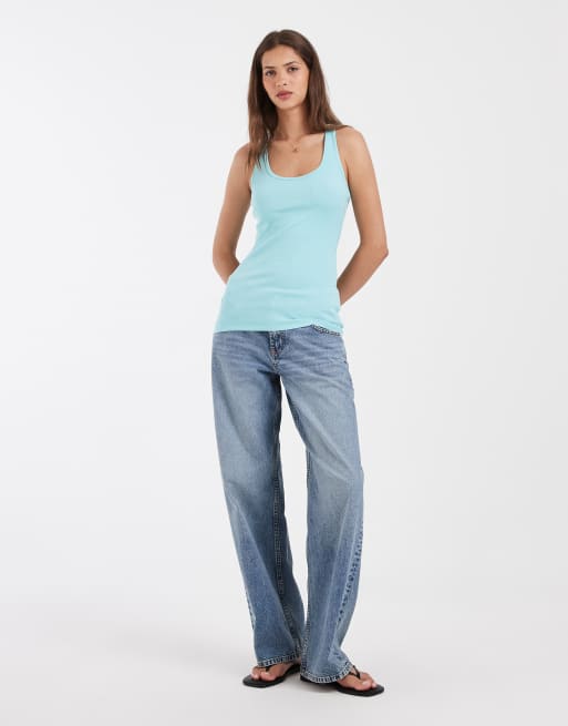 Hollister – Tanktop in Hellblau mit U-Ausschnitt, 2 von 4