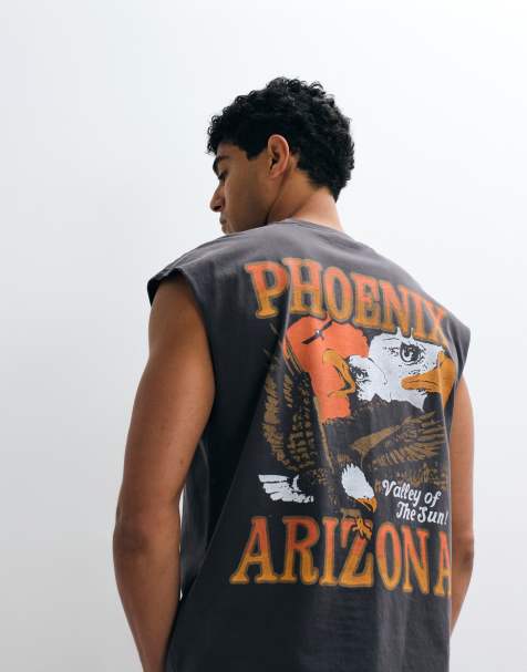 Hollister – Tanktop in Schwarz mit „Arizona“-Print auf dem Rücken - view 1