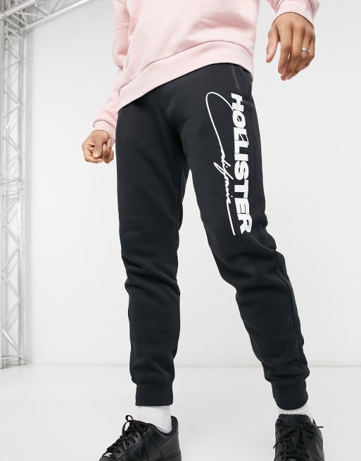 Hollister taped logo cuffed coordinating sweatpants in black ASOS