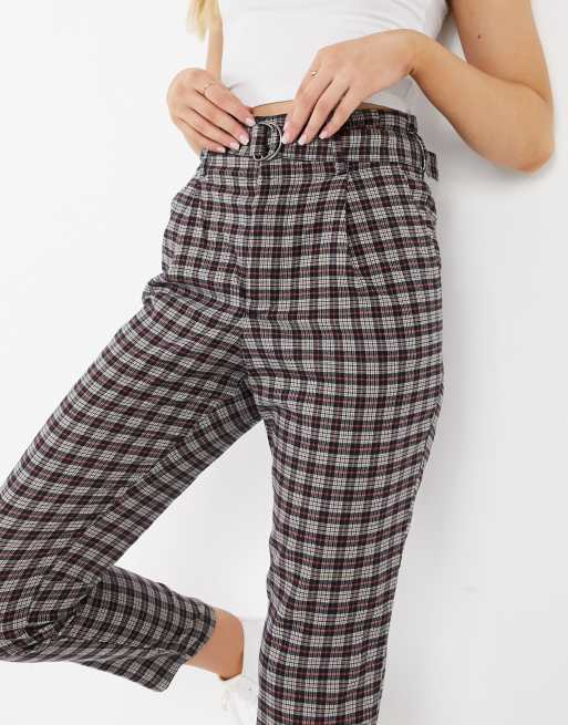 Hollister clearance tartan trousers