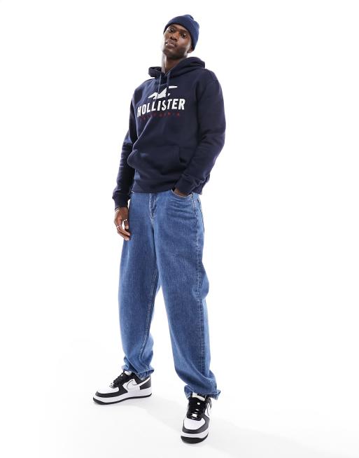 Navy hollister hoodie on sale