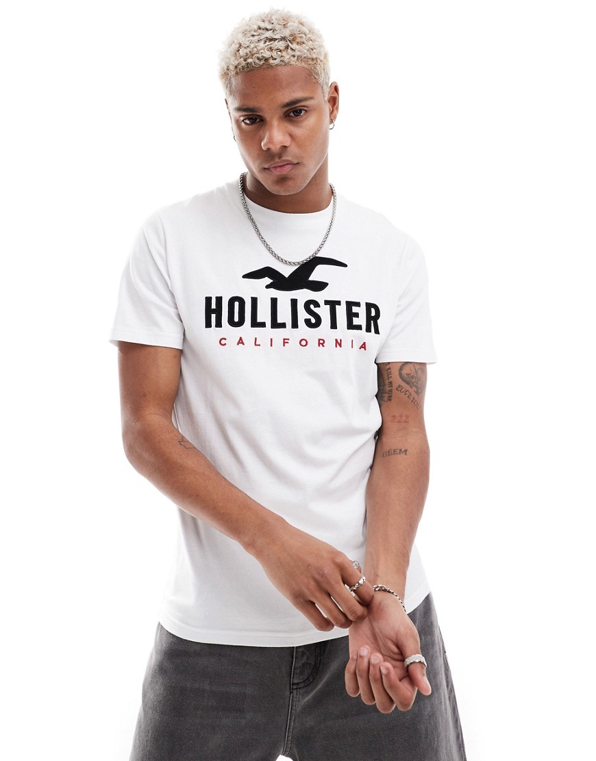 Hollister tech logo t-shirt in white