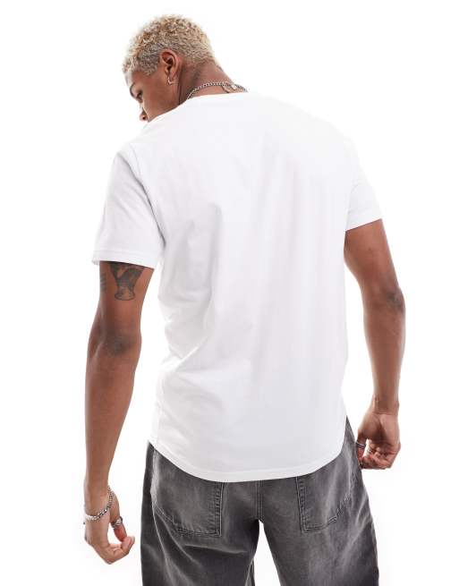 Hollister tech logo t shirt in white