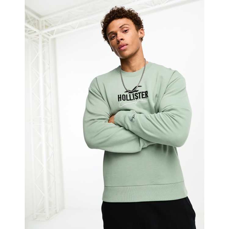 Hollister logo crewneck sweatshirt deals