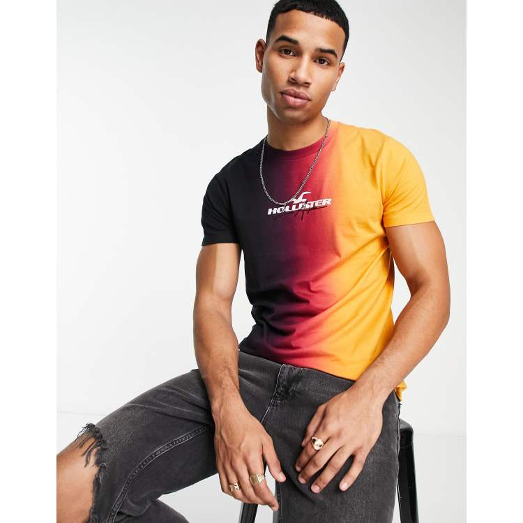 Hollister orange shirt cheap