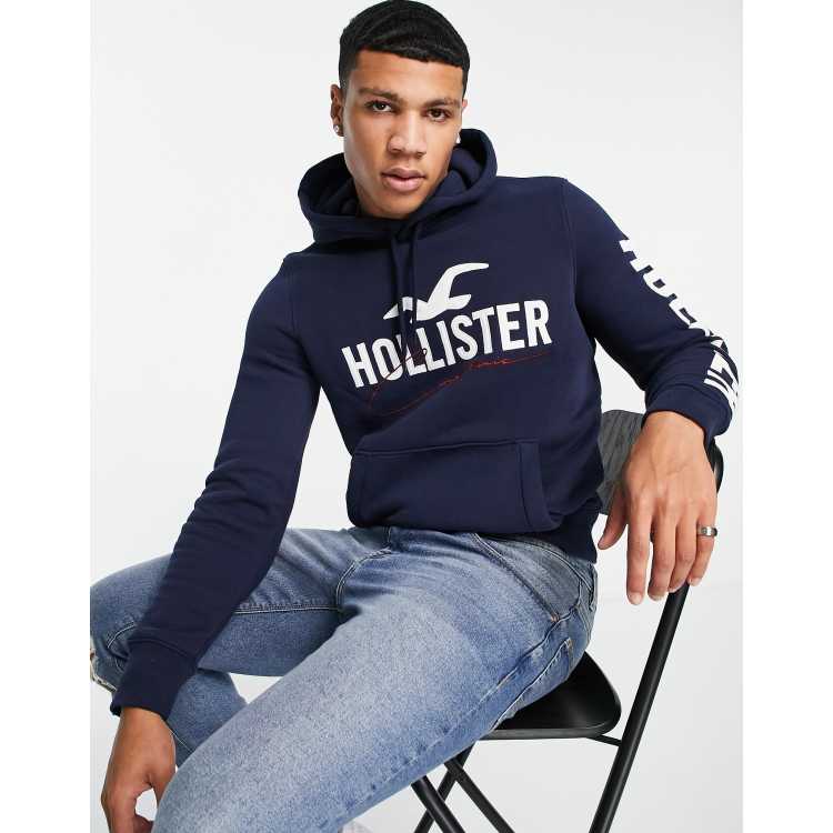Hollister navy hoodie online