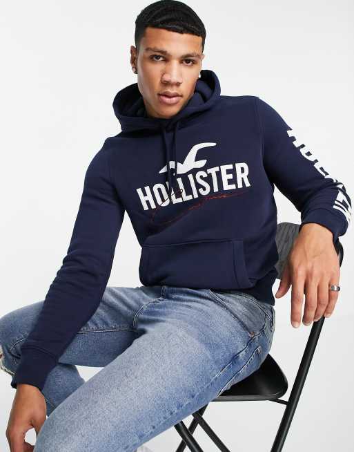 Navy blue hollister hoodie online