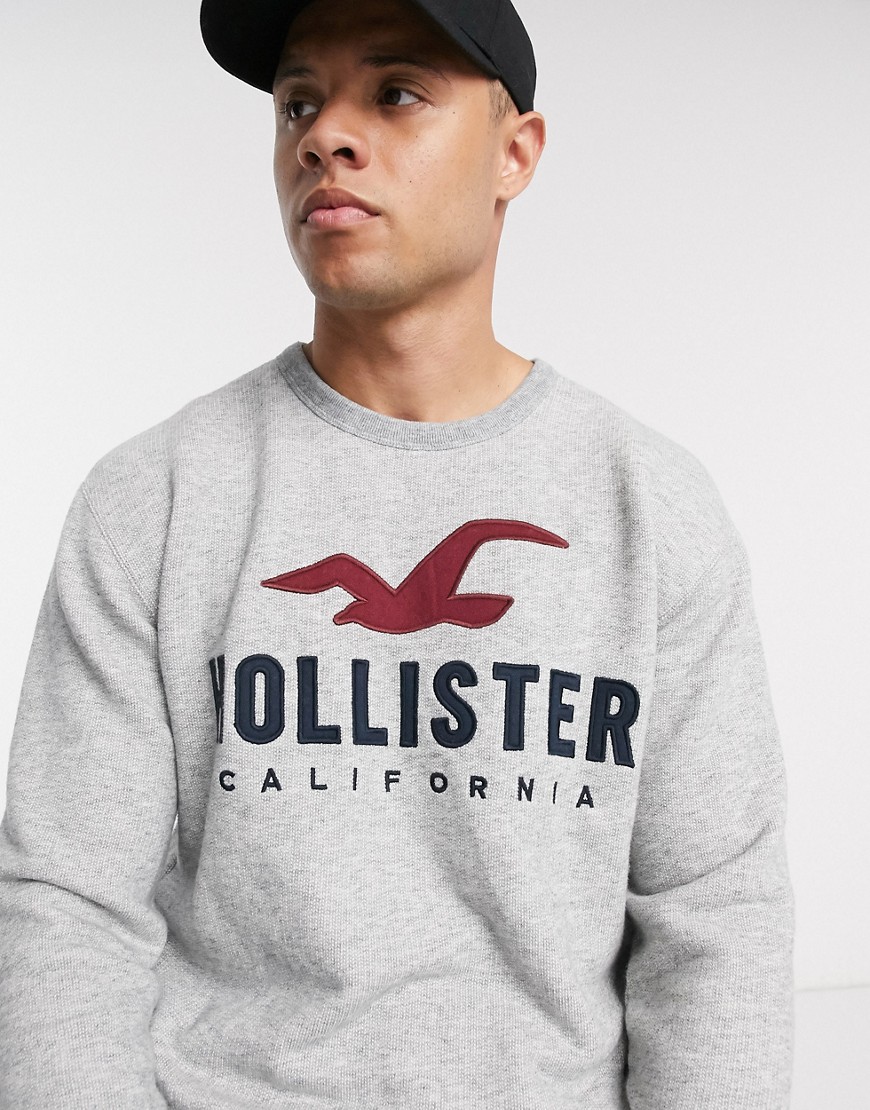 Hollister - tech - Sweatshirt met logo in grijs